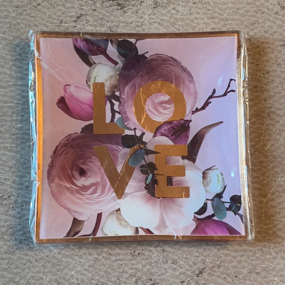 Studio Oh! Large Glass Trinket Dish: LOVE